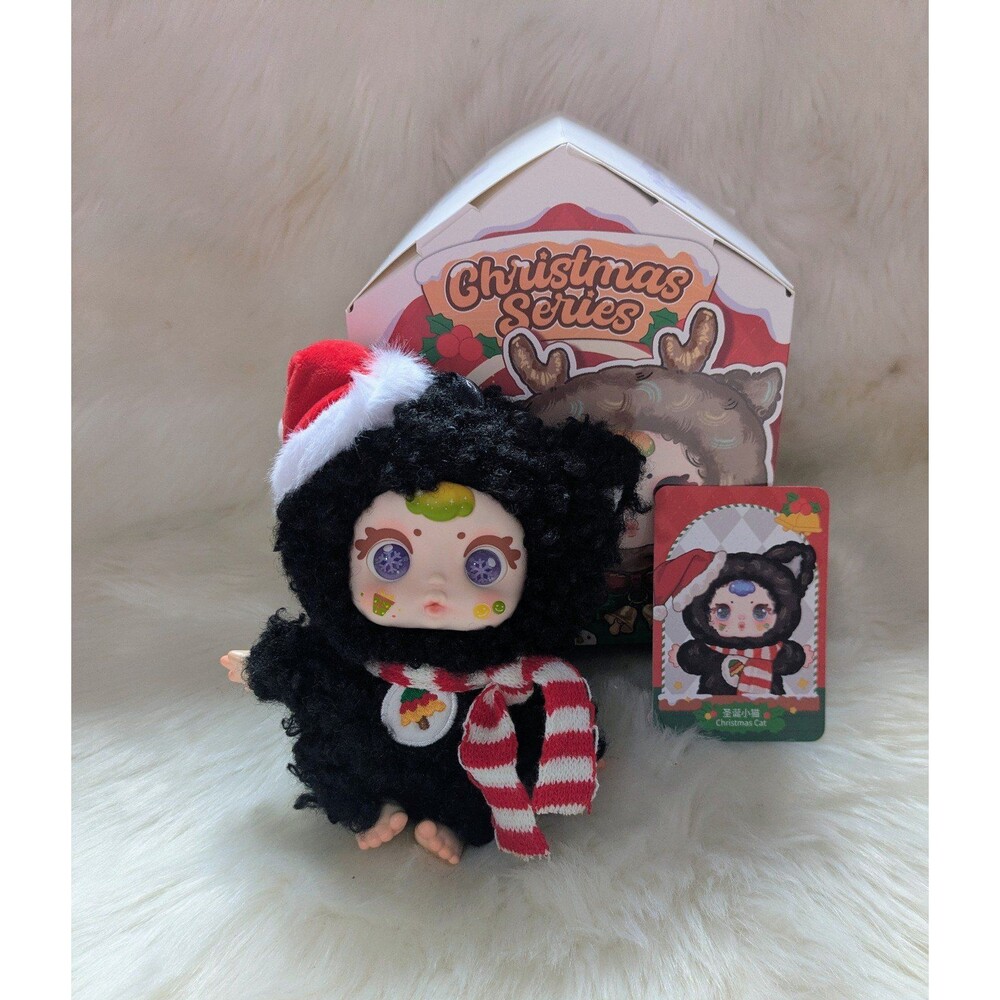 MM Sugar Baby Christmas Plush Pendant Black Cat Holiday Collectible Doll